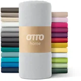 OTTO home Spannbettlaken Paprika Microfaser 160 x 200 cm hellgrau