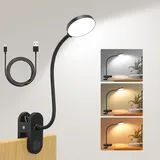 LED Leselampe Bett - 3 Farbmodi & 10 Helligkeiten - 2000mAh Akku - Flexibler ...