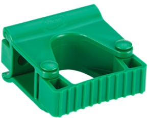 Vikan Griffbandmodul, Hygienische Wandhalterung für ein Gerät, Farbe: Grün