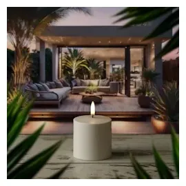 uYuni LED Kerze Uyuni 6,8 cm weiß