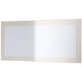 Vladon Spiegel Lima, Made in Germany, Wandspiegel mit Rahmen im modernen Stil, Sandgrau Hochglanz (89 x 45 cm)