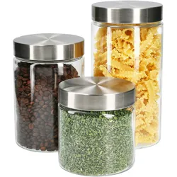 3tlg. Set Vorratsdosen Bera - 800ml + 1,2L + 1,7L