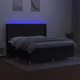 vidaXL Boxspringbett 180 x 200 cm Schwarz
