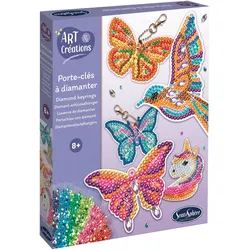 Kreativset SENTOSPHERE "Bastelset Strassstein-Schlüsselanhänger", bunt, Kreativsets, Kinder