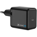 Xlayer Ladegerät Single USB Typ C PD 20W Schwarz