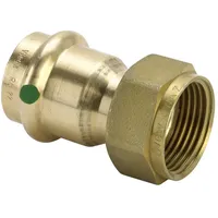 Viega Sanpress Verschraubung 380885 15 mm x 1/2, Siliziumbronze, flachdichtend, SC-Contur