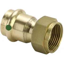 Viega Sanpress Verschraubung 380885 15 mm x 1/2, Siliziumbronze, flachdichtend, SC-Contur