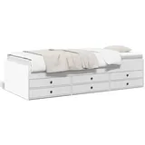 vidaXL Tagesbett mit Schubladen ohne Matratze Weiß 90x200 cm