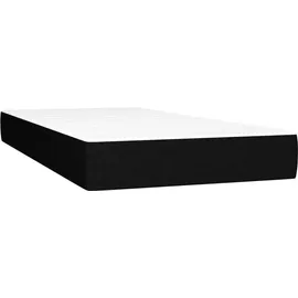 vidaXL Boxspringbett mit Matratze & LED Schwarz 100x200 cm Stoff