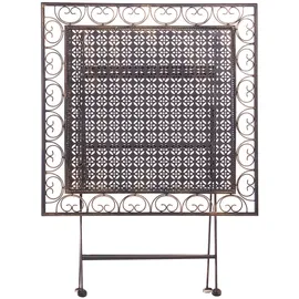 Beliani Bormio Gartentisch 70 x 70 x 74 cm Schwarz/Gold