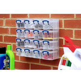 Really Useful Box Aufbewahrungsbox 37,5 x 12,5 x 31 cm 16-tlg. transparent