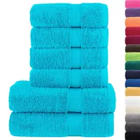 VidaXL 6-tlg. Premium-Handtuch-Set SOLUND Türkis 600 g/m2, OEKO-TEX zertifiziert
