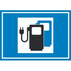 Ladestation Elektrofahrzeuge Symbol Schild A5 (148x210mm)