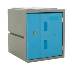 Kunststoff-Schließfach 450mm, Tür blau