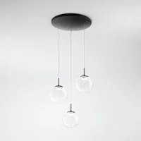 Fabas Luce Ariel 3-flg. Ø15 cm rund transparent