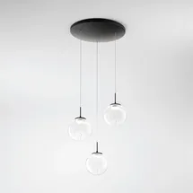 Fabas Luce Ariel 3-flg. Ø15 cm rund transparent