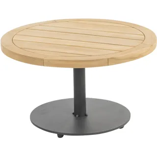 4Seasons Volta Anthrazit Kaffe-Tisch Teak Natur Rund