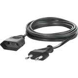 Sygonix SY-5042682 Strom Verlängerungskabel Schwarz 2.00 m H03VVH2-F 2X 0,75 mm2