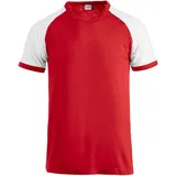 Clique Raglan T-Shirt rot/weiß S