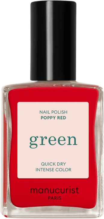 Green Nail Polish Poppy Red