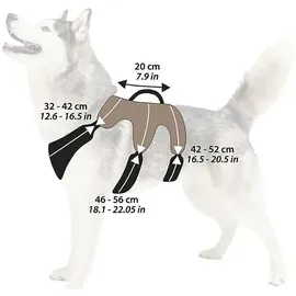 Ferplast Ergotrekking Hundegeschirr Braun S