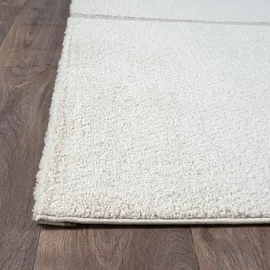 The CarPET Teppich THE CARPET "Elisa", beige (creme), B:80cm H:12mm L:150cm, Polypropylen, Teppiche, Teppich, moderner Wohnzimmer Teppich, geometrisches Design, hohe Flordichte