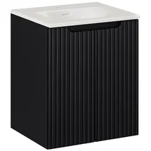Lomadox Waschtisch-Unterschrank 56 x 0 x 0 cm Schwarz