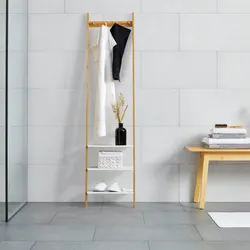 Regal Mirella Weiß/Naturfarben MDF