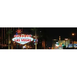 Fototapete PAPERMOON "Las Vegas Panorama", bunt, B:3,5m L:1m, Vlies, Tapeten