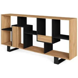 SKRAUT HOME Bücherregal 67 x 31 x 174 cm Eiche Schwarz