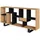 SKRAUT HOME Bücherregal 67 x 31 x 174 cm Eiche Schwarz