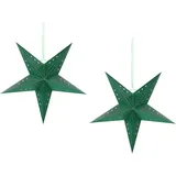 Beliani Adventsstern 45 cm Grün
