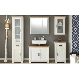 Möbel Kraft Hängeschrank Artisan Eiche 48 x 75 x 33 cm Weiß