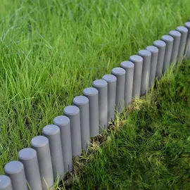 casa.pro [casa.pro] 60er Set Palisade Beetumrandung Dunkelgrau Länge 1620cm - Dunkelgrau
