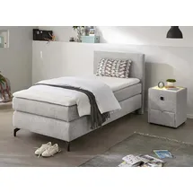 Jockenhöfer Boxspringbett Alinas, mit Topper", und Zierkissen, in unterschiedliche Farbvarianten und Breiten lieferbar, grau
