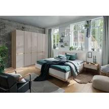 Wiemann Futonbett Barcelona, schwebendes Fußteil mit seitlicher Verblendung beige 169 cm x 215 cm x 48 cm