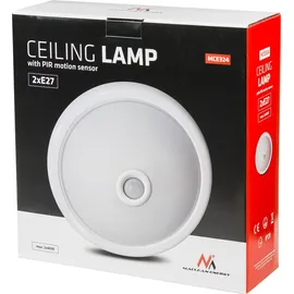 Maclean Brackets Deckenleuchte mit Bewegungs- und Dämmerungssensor PIR Lampe Beleuchtung max40W °E27