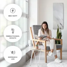 marwona Naturstein Infrarotheizung 800 Watt inkl. Digitalthermostat I Energiesparende Infrarot Wandheizung I 5 Jahre Garantie I Made in Germany I Bianco