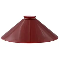 H4L Schusterschirm Rot Ø 250mm mit Kragenrand H:90mm, Lampenglas