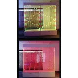 JVmoebel Barschrank Beleuchtete Wasserwand mit Säulen - Trennwand für elegante Räume Made in Europa weiß