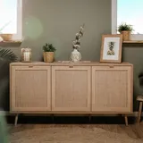 Homestyle4u 2108, Sideboard Schrank Braun Holz - Braun