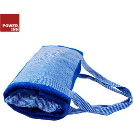 POWER INN Strandtuchtasche ca. 95x178cm | Blau/Blau | Liegehandtuch 3 in 1