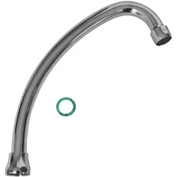 Schwenkauslauf 135 mm Chrom HU-Form Auslauf Universalanschluss