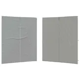 Arborthrum Party Zelt Seitenteil 2 pcs Seitenwand für Pavillon Seitenplane Ersatzwand für Partyzelt Gartenzelt Hellgrau 200 x 195 cm PE und Stahl