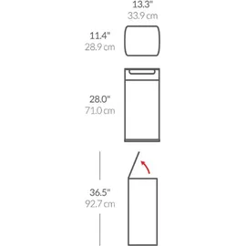 simplehuman rechteckiger touch-bar 30 l