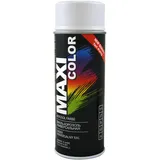 Maxi Color NEW QUALITY Sprühlack Lackspray Glanz 400ml Universelle spray Nitro-zellulose Farbe Sprühlack schnell trocknender Sprühfarbe (Ral 9016 Verkehrsweiß seidenmatt)