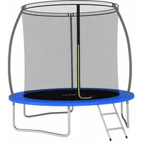 vidaXL Trampolin Set 244 cm inkl. Sicherheitsnetz blau