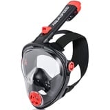 Aqua Speed Tauchermaske Kinder Vollmaske I 180° Panorama Tauchmaske I Full Face Schnorchelmaske I Maske zum Tauchen I Schnorcheln I + Mikrofasertuch I Gr. L, 11.Schwarz I Spectra 2.0 Kid