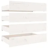 vidaXL Bettschubladen 4 Stk. Weiß Massivholz Kiefer
