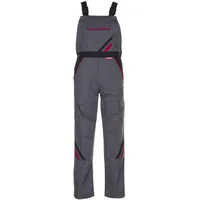 Planam 2332038 Highline Latzhose Schiefer/Schwarz/Rot, Größe 38
